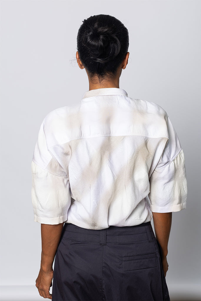 Foulard Short Sleeve Shirt - Vanilla/Jasmin