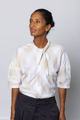 Foulard Short Sleeve Shirt - Vanilla/Jasmin