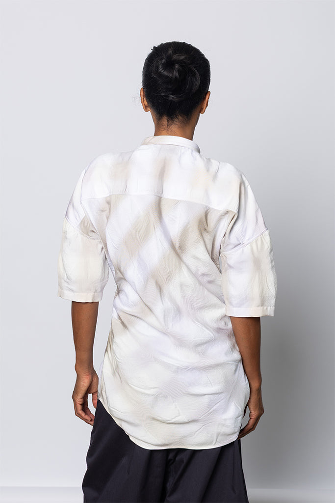 Foulard Short Sleeve Shirt - Vanilla/Jasmin