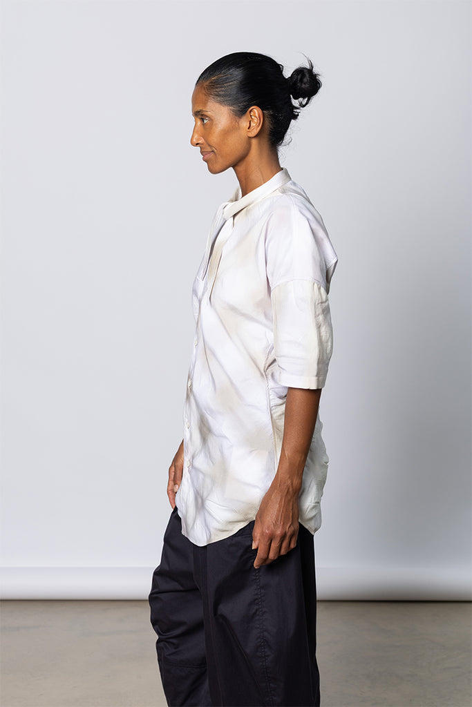 Foulard Short Sleeve Shirt - Vanilla/Jasmin