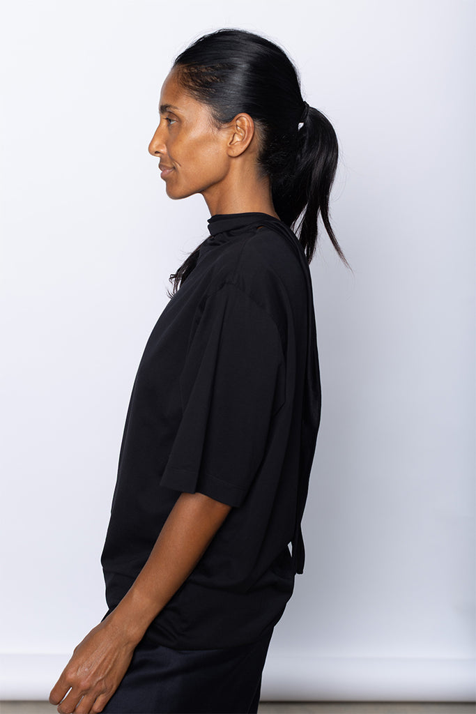 Foulard Short Sleeve T-Shirt - Black