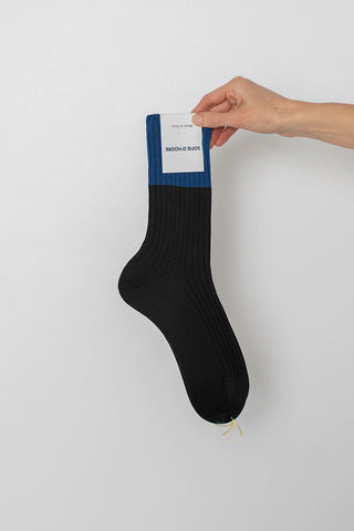 Four Crew Socks - Prussian Blue/Dark Grey