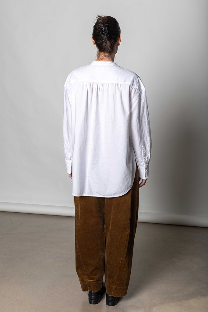 French Knot Cotton Shirt - Natural White