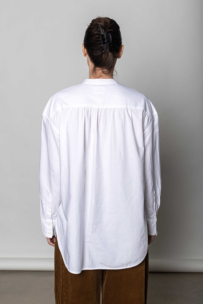 French Knot Cotton Shirt - Natural White