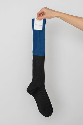 Friday Knee High Socks - Prussian Blue/Dark Grey