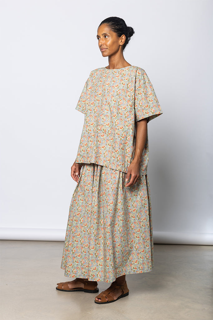 Friedrich Tee - Dusty Blue Floral