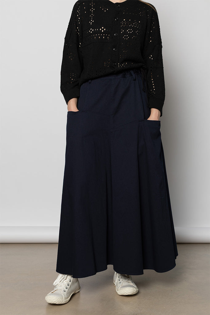 Front Panel Pocket Skirt - Navy