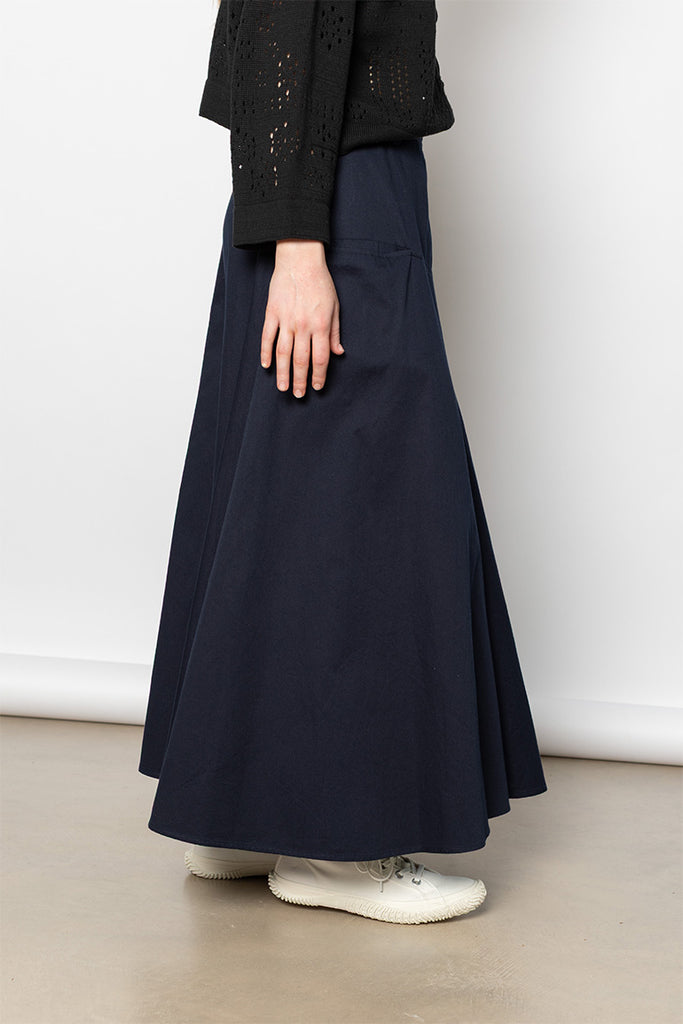 Front Panel Pocket Skirt - Navy