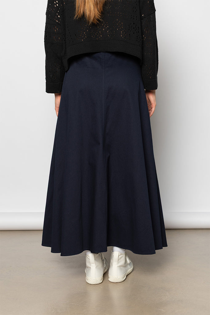 Front Panel Pocket Skirt - Navy