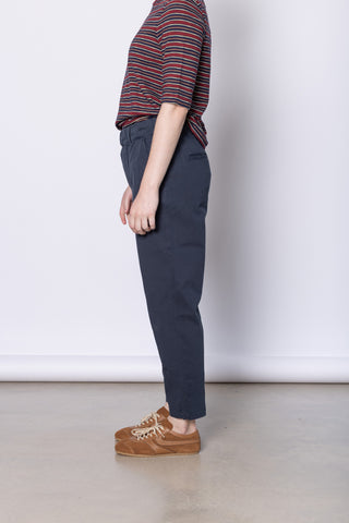 Gabi Cotton Twill Pull On Trousers - Storm Blue