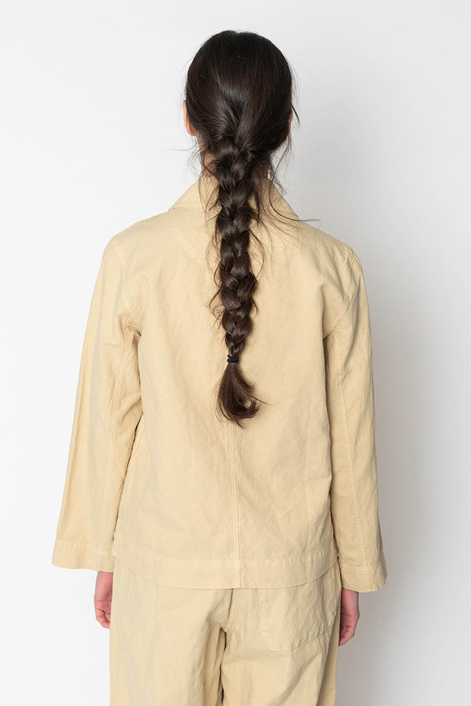 Garment Dyed Cotton Linen Canvas Jacket - Fallow