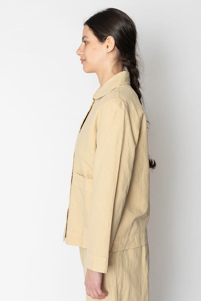 Garment Dyed Cotton Linen Canvas Jacket - Fallow