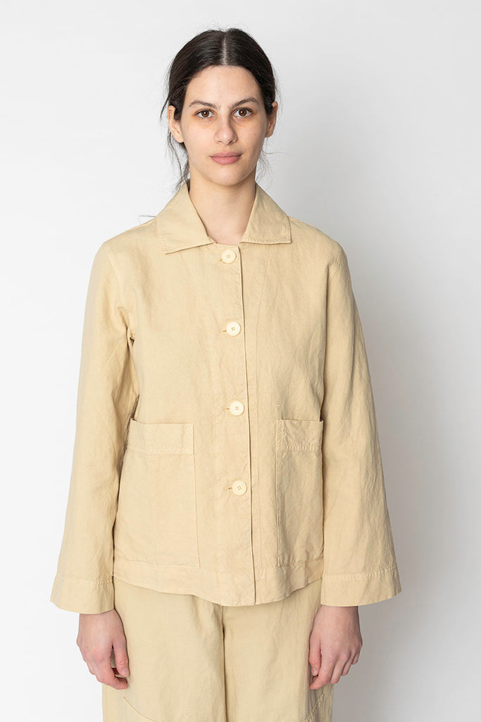 Garment Dyed Cotton Linen Canvas Jacket - Fallow