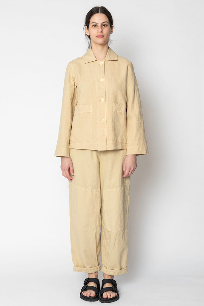 Garment Dyed Cotton Linen Canvas Jacket - Fallow