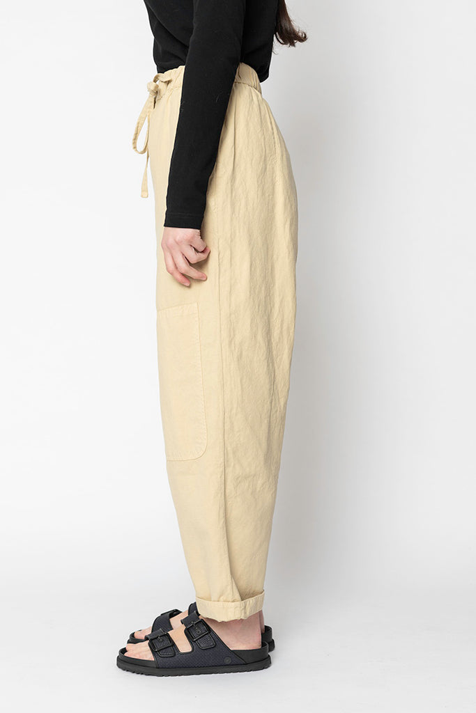 Garment Dyed Cotton Linen Canvas Trousers - Fallow