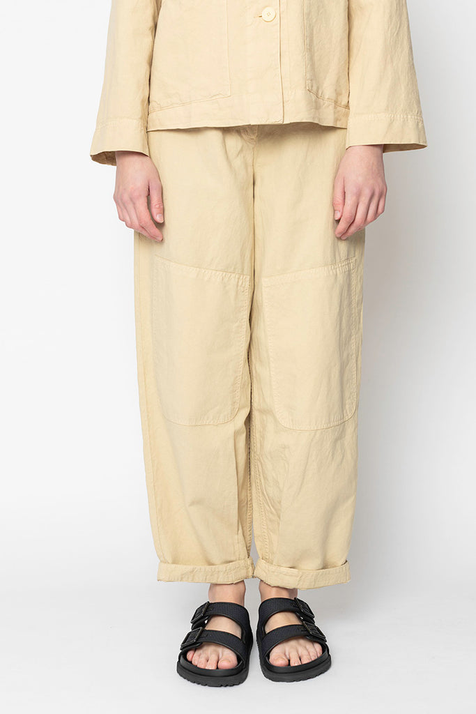 Garment Dyed Cotton Linen Canvas Trousers - Fallow