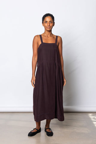 Garment Dyed French Slip Dress - Pecan