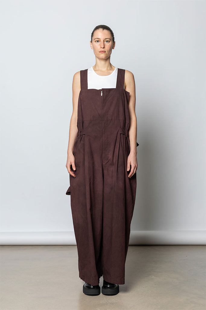 Garment Dyed Overalls - Bordeaux