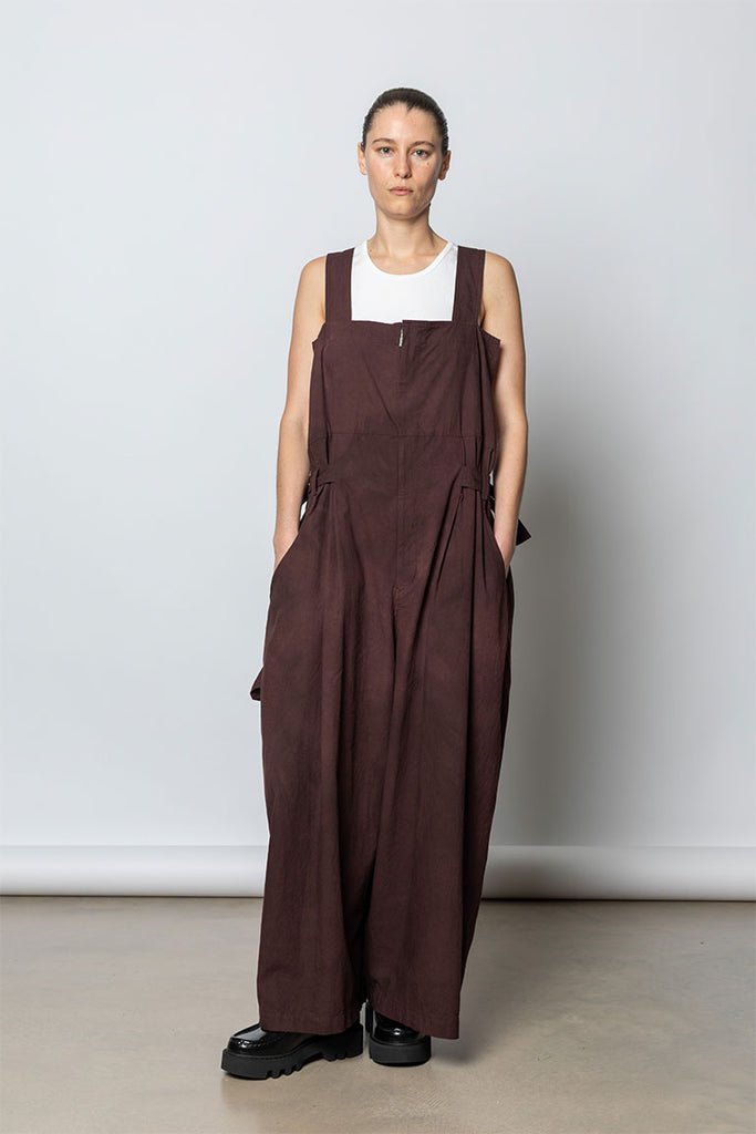 Garment Dyed Overalls - Bordeaux