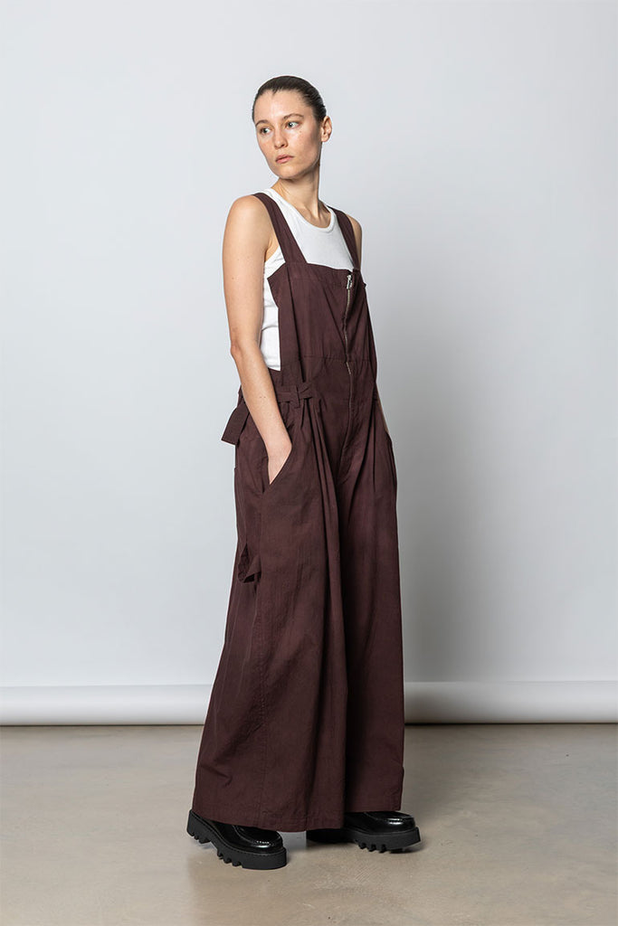 Garment Dyed Overalls - Bordeaux