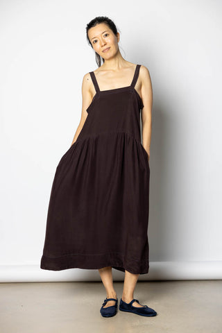 Garment Dyed French Slip Dress - Pecan