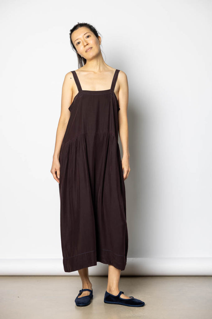 Garment Dyed French Slip Dress - Pecan
