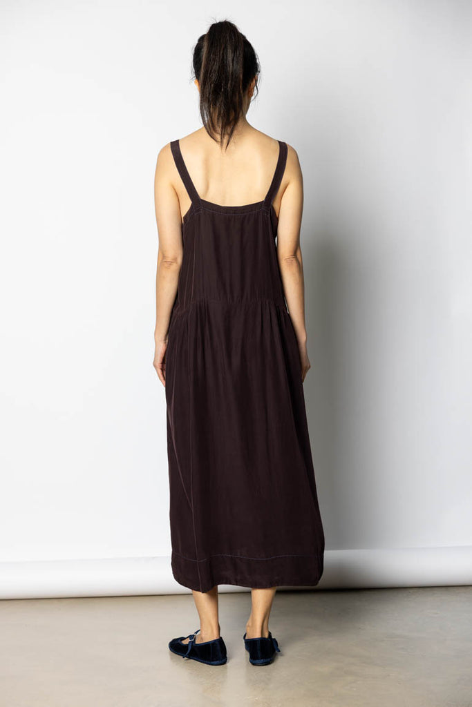 Garment Dyed French Slip Dress - Pecan