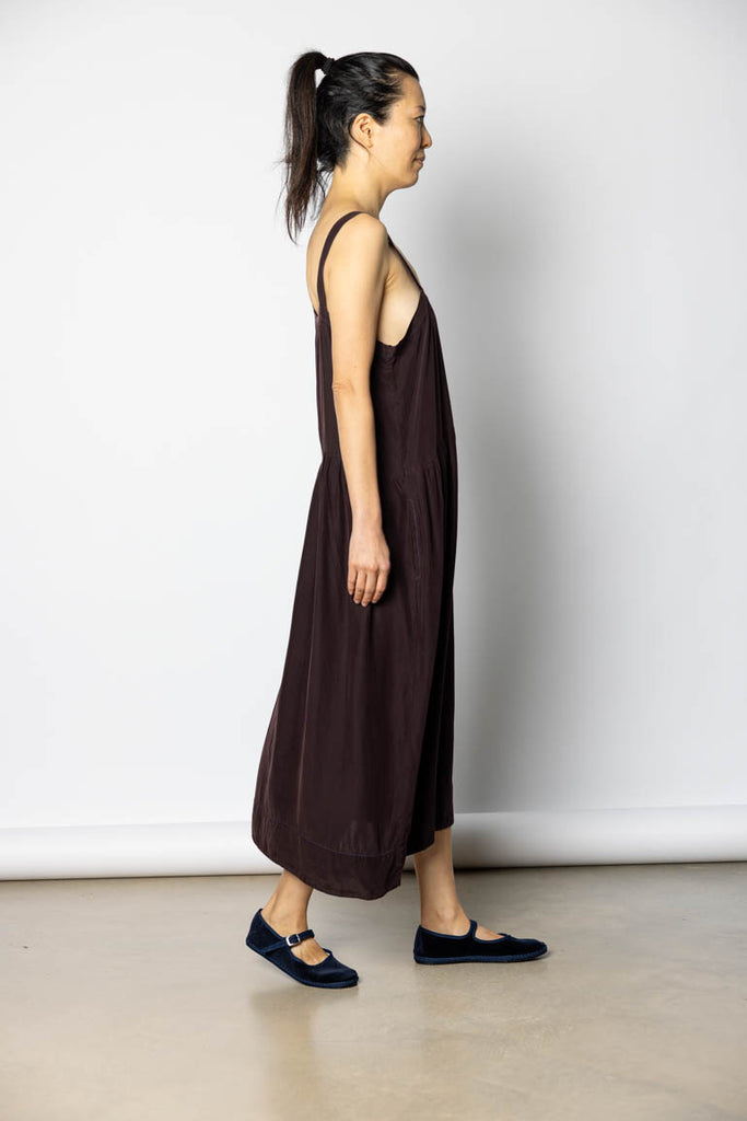 Garment Dyed French Slip Dress - Pecan