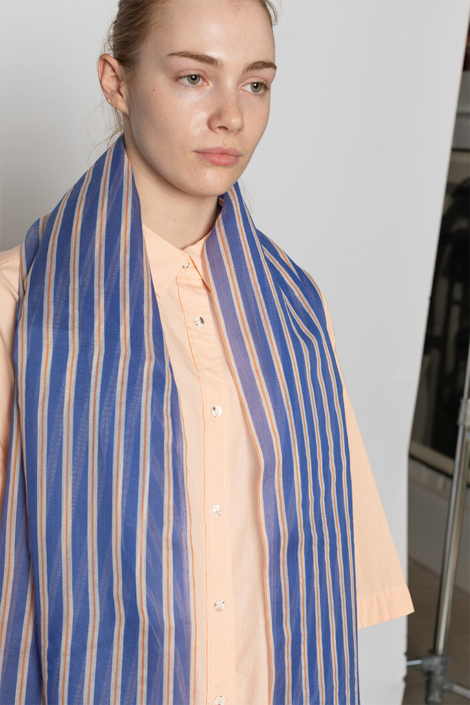 Generic Pleats Stole - Blue