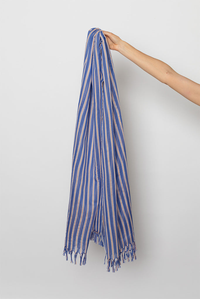 Generic Pleats Stole - Blue