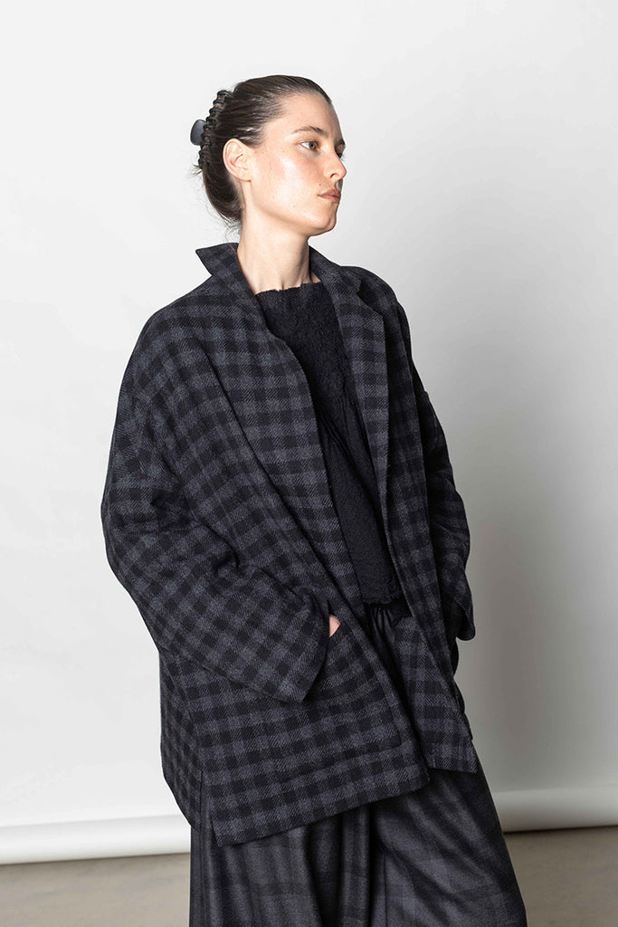 Giacca Jacket Gladiolo Bianco Check - Nero/Grigio