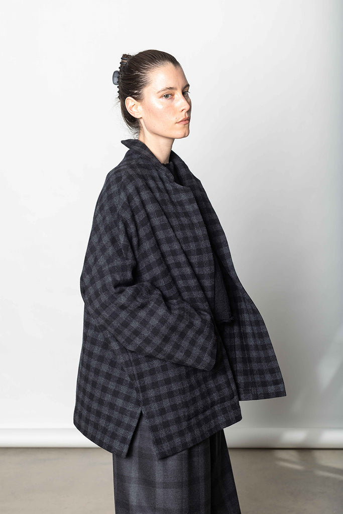Giacca Jacket Gladiolo Bianco Check - Nero/Grigio