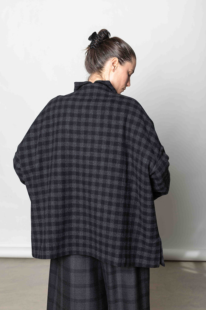 Giacca Jacket Gladiolo Bianco Check - Nero/Grigio