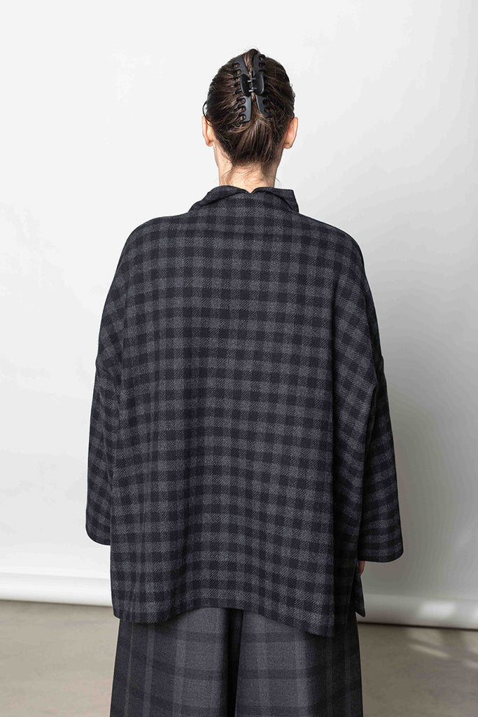 Giacca Jacket Gladiolo Bianco Check - Nero/Grigio