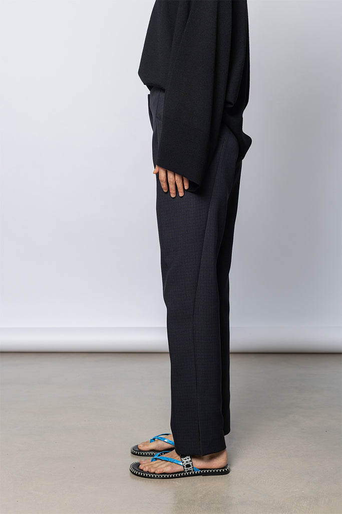 Gingham Posy Pants - Midnight