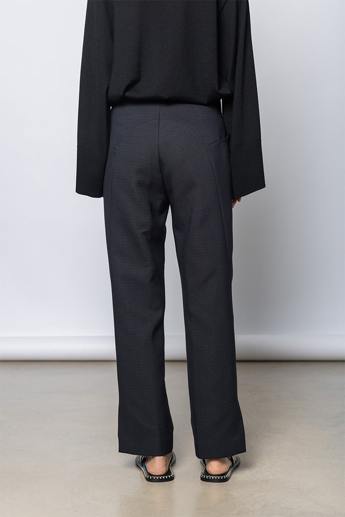 Gingham Posy Pants - Midnight