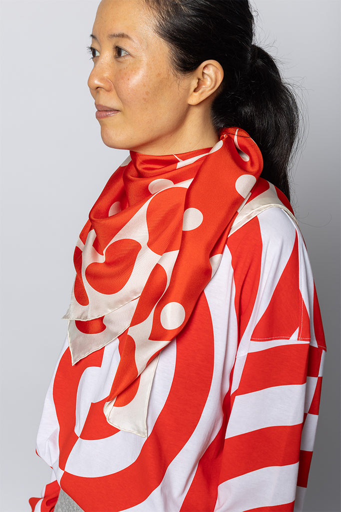 Graphic Silk Scarf - Design B