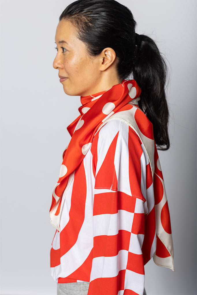 Graphic Silk Scarf - Design B