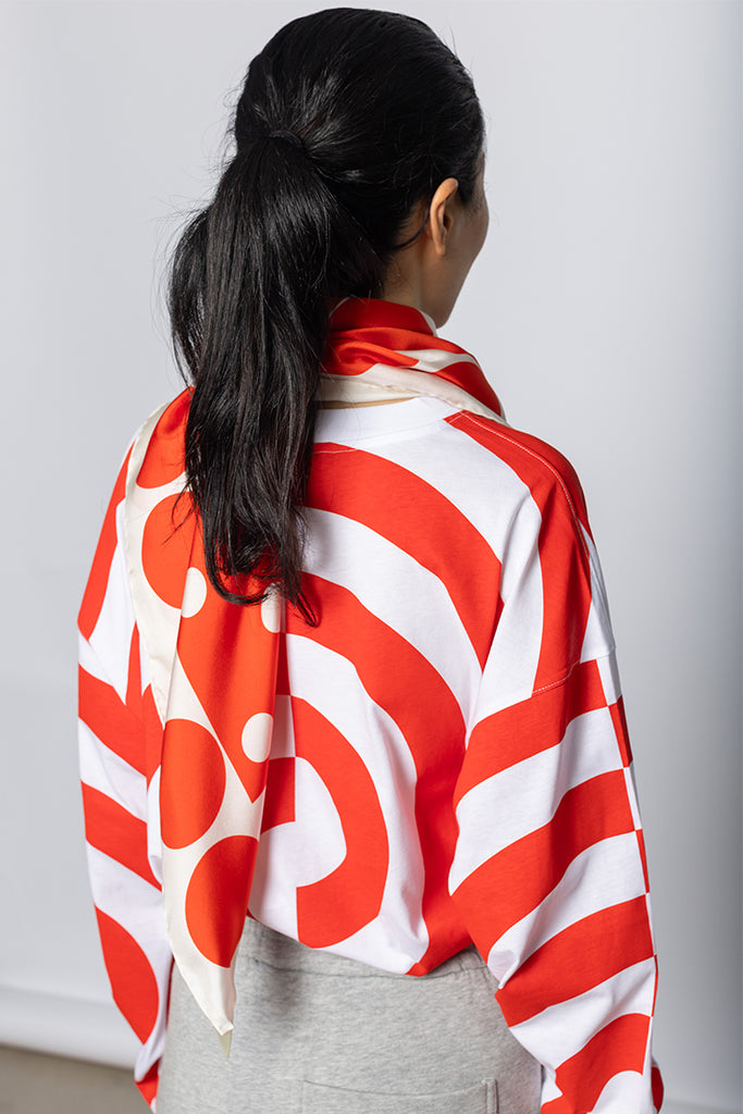 Graphic Silk Scarf - Design B