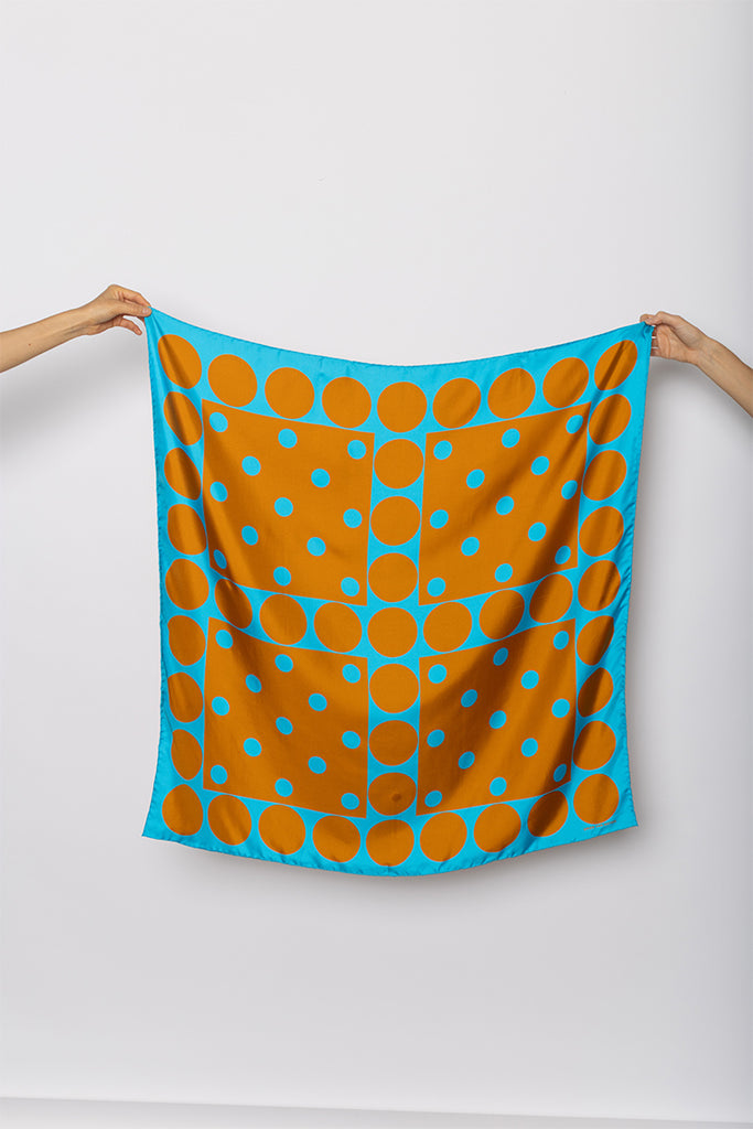 Graphic Silk Scarf - Design C