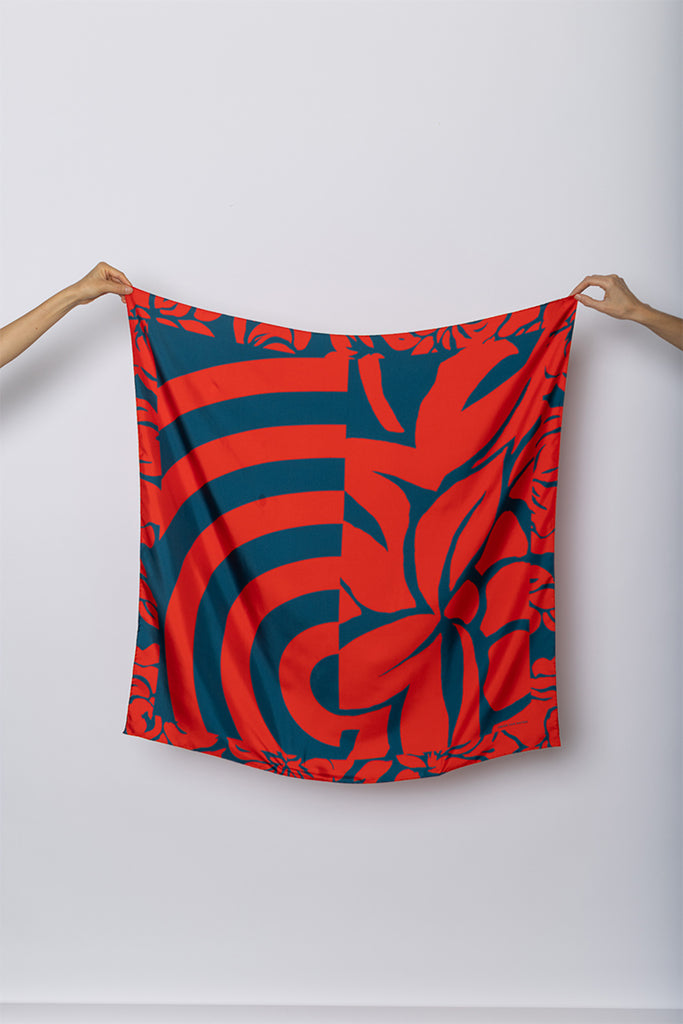 Graphic Silk Scarf - Design D