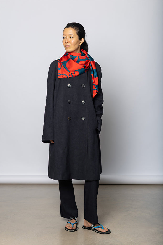 Graphic Silk Scarf - Design D