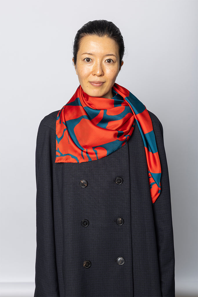 Graphic Silk Scarf - Design D