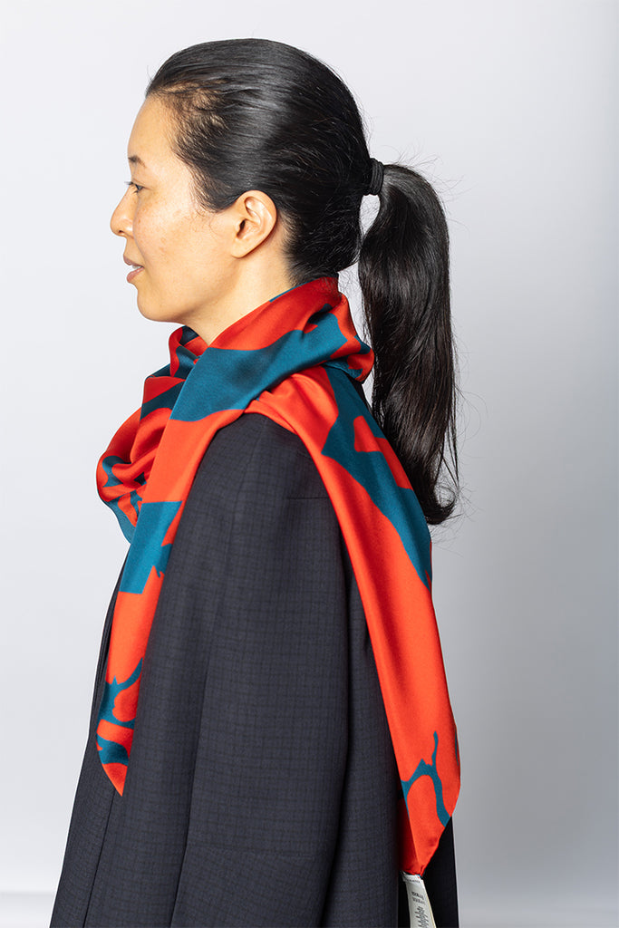 Graphic Silk Scarf - Design D
