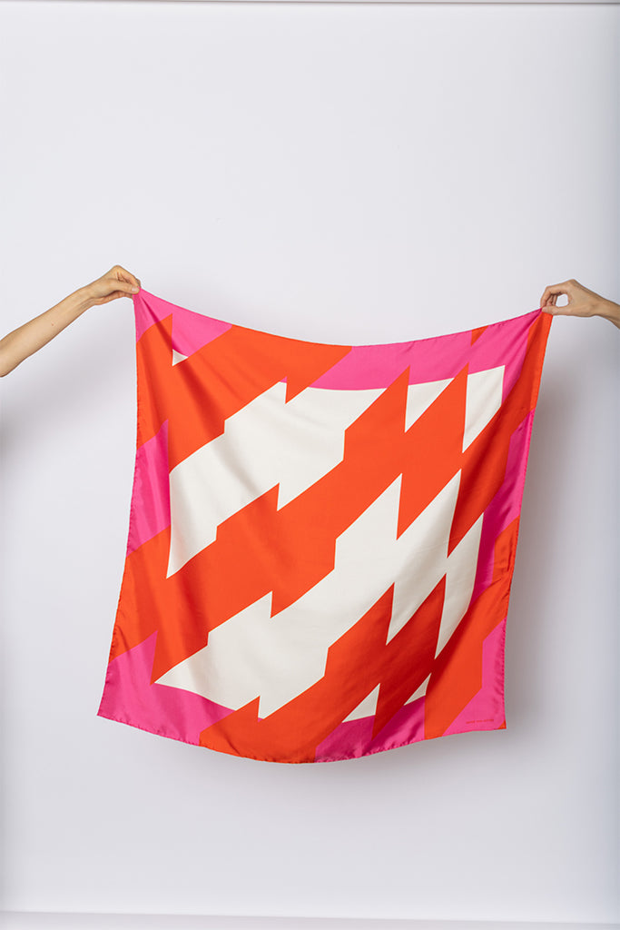Graphic Silk Scarf - Design E