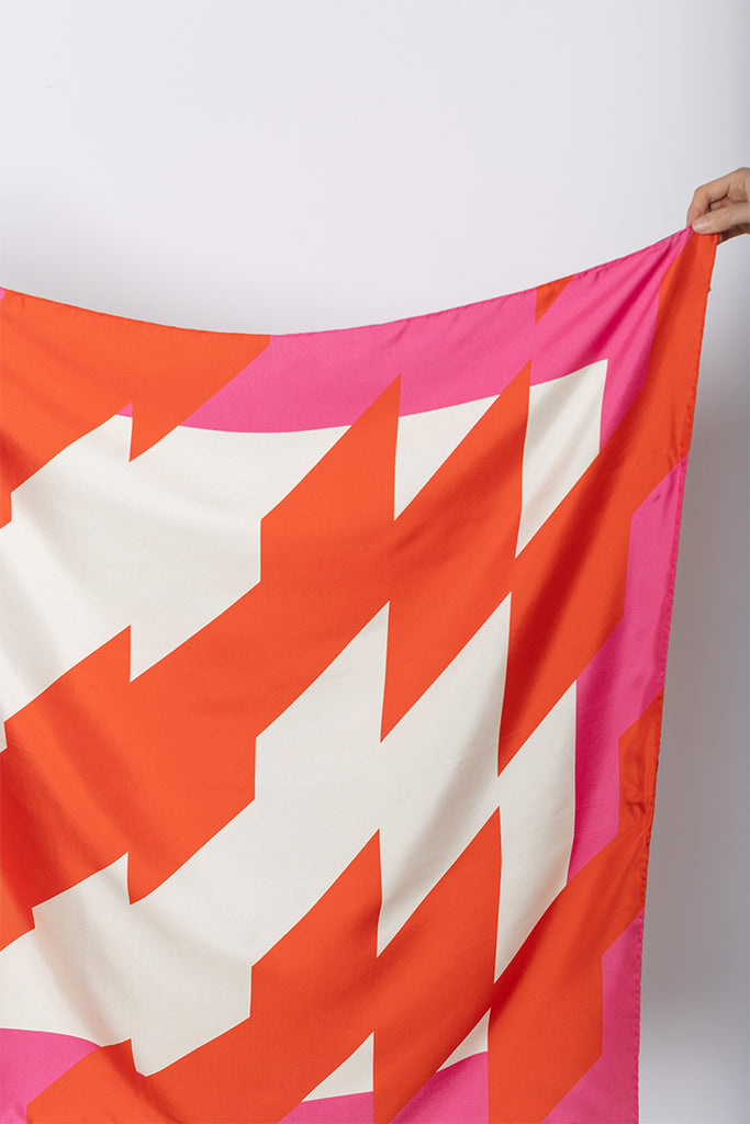 Graphic Silk Scarf - Design E