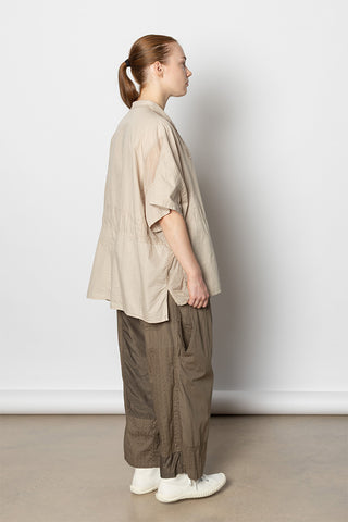 Half Sleeve Gown Shirt - Off White