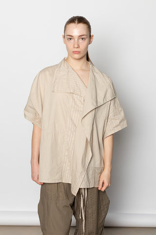 Half Sleeve Gown Shirt - Off White