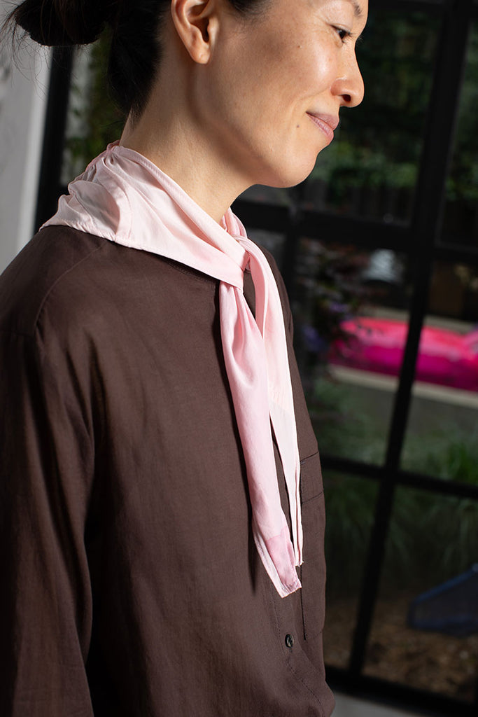 Hand Painted Scarf V - Pink/Pink