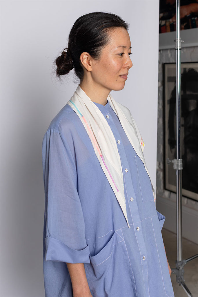 Hand Painted Scarf X - Multi Texta Test Border